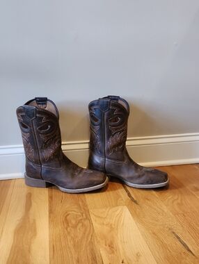 Men's Brown Phantom Rider Western Leather Cowboy Boots